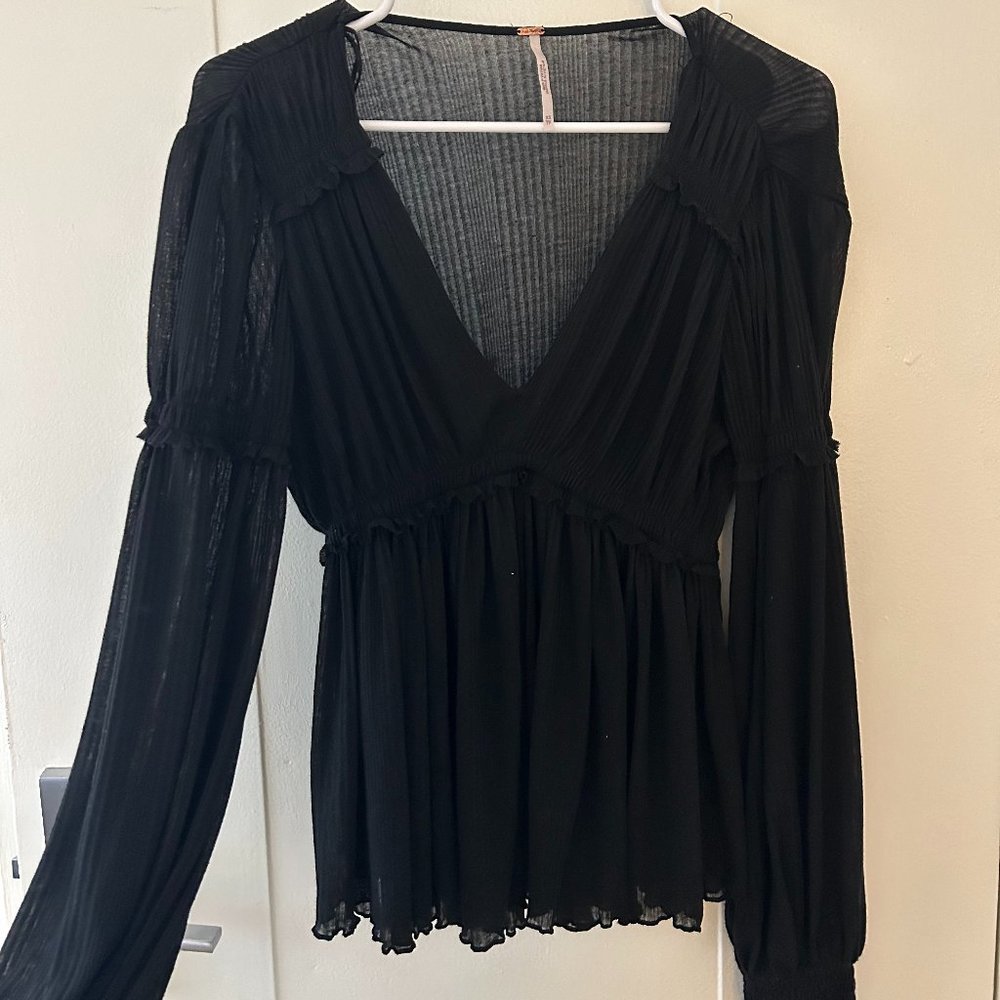 Free People Black Long Sleeve